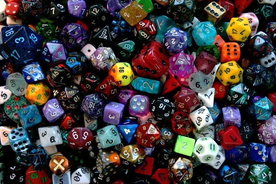 Colorful polyhedral dice